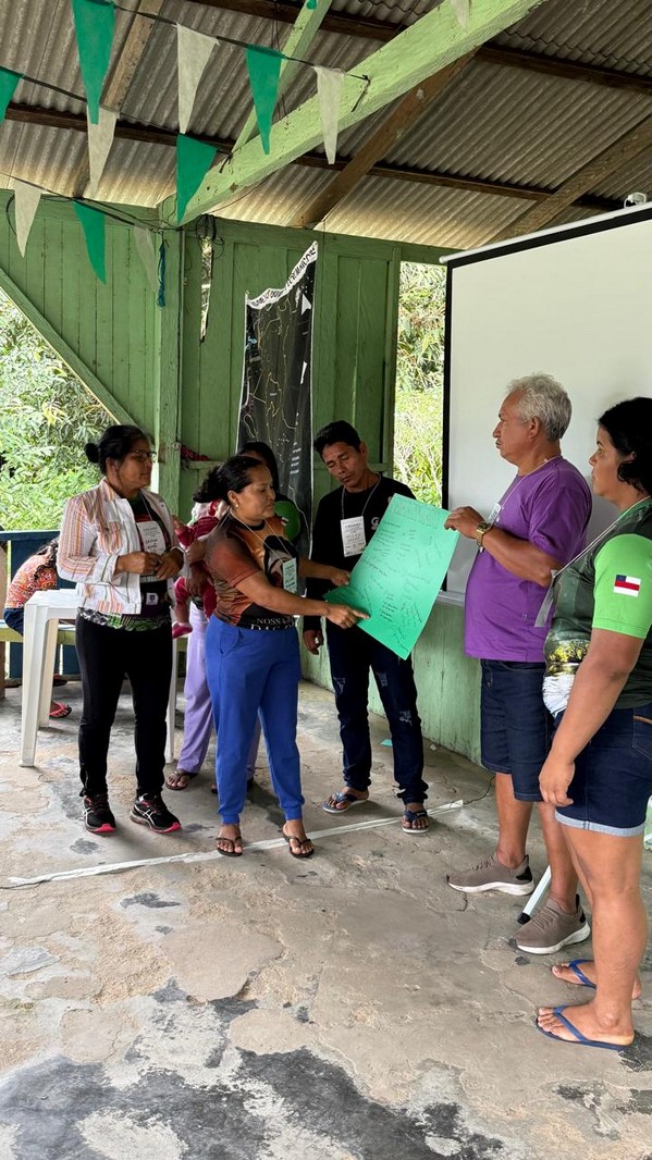 Comunitárias durante oficina de planejamento em Terra Preta